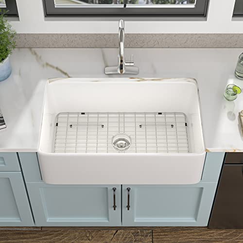 30 White Farm Sink (30"x20"x9" / White)