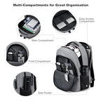 Backpack for Men and Women (Grey / 15.6 Inch)