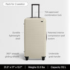 Trunk Checked Luggage (Salt White)