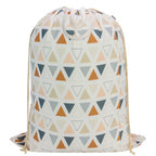 Canvas Laundry Bag with Handles & Drawstring 30"Wx35"H (Triangle Pattern L+ / L+ 30"Wx 35"H┃1 Pack)