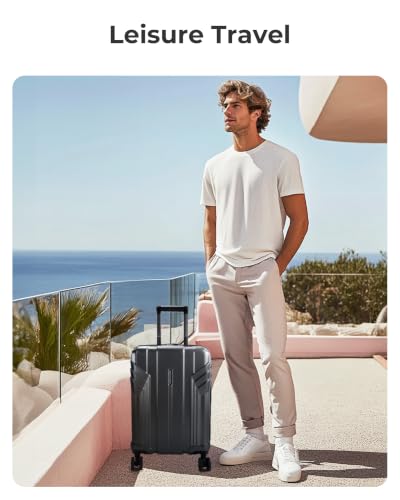 Expandable Carry On Luggage 22x14x9 Airline Approved (Expandable Carry On 20 Inch / Cherry Red)