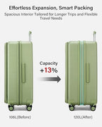 Expandable Large Checked Luggage (Bamboo Green / 28 Inch EXT)