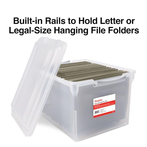 Store & Slide Plastic File Box (Clear)