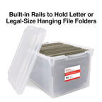 Store & Slide Plastic File Box (Clear)