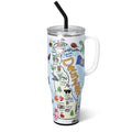 40oz Insulated Mega Mug with Handle & Straw (Delaware / 40 Ounces)