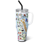 40oz Insulated Mega Mug with Handle & Straw (Delaware / 40 Ounces)