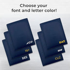 Deluxe Personalized Monogrammed Navy RFID Leather Passport Wallet (Navy / Deluxe)