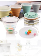 Collapsible Cup for Traveling (4Pack-Pink-Green-Milk Tea-Beige)