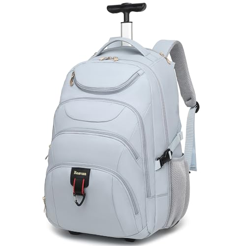 Rolling Backpack for Women (17.3 inches / Blue)