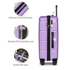Luggage Sets 2 Piece Suitcase Set Hardshell 20 inch (Lt Purple / 2-Piece Set (20/24))