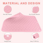 Oversize Silicone Heat Resistant Mat for Hair Tools (Pink)