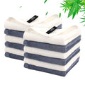 Wash Cloths 12 Ct (White & Slate Blue / 13x13 inch-12 Pack)