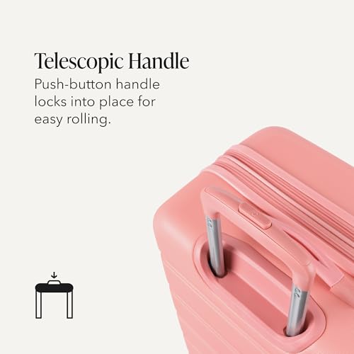 7366 Signature Hardside Expandable Luggage with Spinner Wheels (Checked-Medium 23-Inch / Coral Almond)