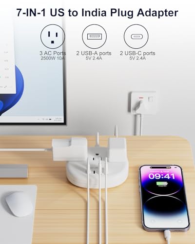 India to US Plug Adapter
