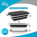 18L Collapsible BBQ Prep Tub with Lid (Black / 22"L x 16"W x 7.1H")