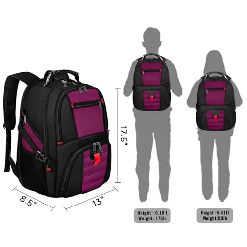 Large Laptop Backpack for Women (17 Inch / Purple)
