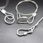 1/8"(3mm) Wire Diam Stainless Steel Cable Eyelets Loops Short Rope Lanyard Safety Tether Chain Lock with Vinyl Coated Cover, 10Pcs 20" Long Clear (20 inches - 10 Pcs / Clear-A)