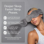 Patented Gentle Pressure Sleep Mask (Elephant Gray Cotton / 1 Count (Pack of 1))
