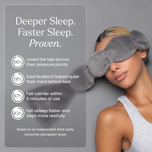 Patented Gentle Pressure Sleep Mask (Elephant Gray Cotton / 1 Count (Pack of 1))