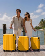 Luggage Set Light and Durable Hardshell (Yellow2.0 / 3-Piece Set (20/24/28))
