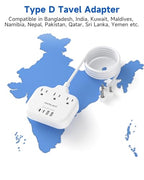 US to India Plug Adapter (Type D-India)