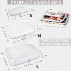 3PCS Clear Hard Plastic Zipper Case (3PCS-S)