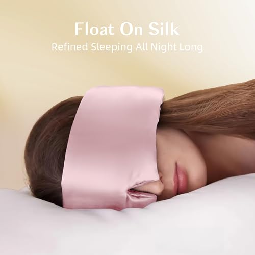 Silk Sleep Mask for Women and Men (Pink)