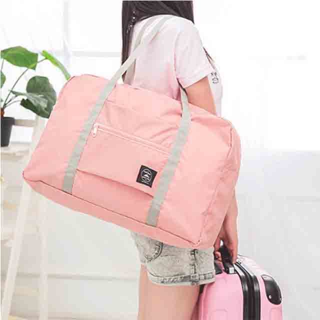 Foldable Travel Duffel Bag (2Pack -Pink Blue)