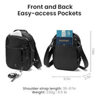 Aviator T37 Travel Crossbody Sling Bag with RFID Blocking (Black)