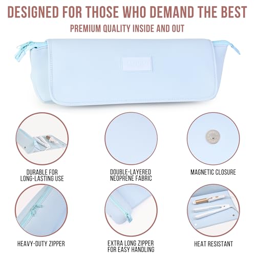 Hair Tools Travel Bag and Heat Resistant Mat 17" (Baby Blue)