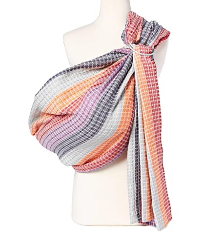 Ring Sling Carrier for Baby (Rainbow Honeycomb)