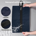 Shoe Bags for Travel (Navy Blue-lan / 16.5 × 9.8 Inches | 2-Pack)