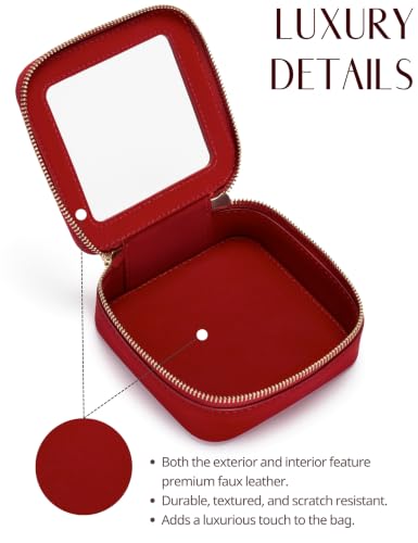 Clear Makeup Bag with Zipper (Red / Mini & Medium)