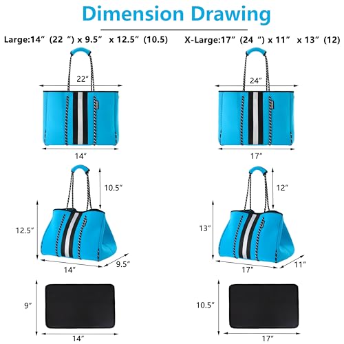 Multipurpose Gym Beach Bag (Sky Blue / X-Large)