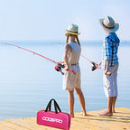 Kids Fishing Pole (Pink&Red / 4.92 ft)