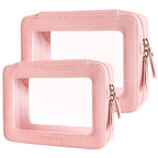 Clear Makeup Bag Organizer Set (Pink / Double Style)