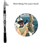 Telescopic Fishing Rod Pole Spinning Fishing Rod Carbon Fiber Travel Rod for Saltwater Freshwater Rods 2.4M 7.87Ft (ONLY Fishing rod (not include reel) / 2.4m 7.87ft)