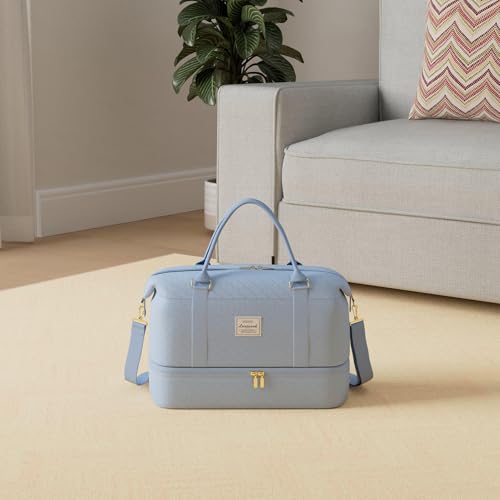 Travel Duffle Bag (Light Blue / Large-2 Pcs)