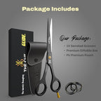 The Cut Factory® Hair Scissors & Hair Cutting Scissors (Black, High Carbon Steel)