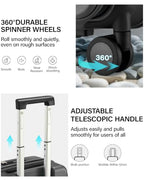 20 Inch Expandable Carry On Luggage 22x14x9 Airline Approved (Graphite Grey / 20 Inch EXT)