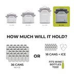 Magnetic Leak Proof 36 Can Soft Cooler with Waterproof Zipper (Shadow Gray / 36 Can)