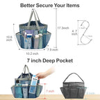 Mesh Shower Caddy Portable with Drawstring (Blue with Drawstring)