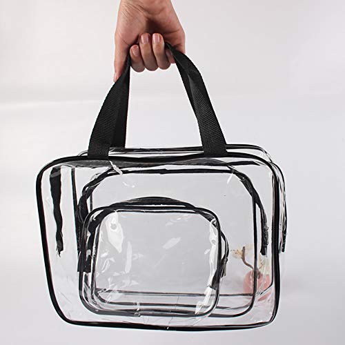 Set of 9 Clear Makeup Bags