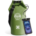 5/10/25/30/40L Waterproof Dry Bag, Medium Lightweight Roll Top Dry Bag Backpack w/Waterproof Phone Case, Kayaking, Travel, Hiking, Fishing, Tubing, Camping, the Beach, Men/Women (Green) (5/10l Green / 10L)