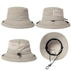 UVCoolix UPF 50+ Wide Brim Ponytail Sun Hat (Medium / Grey)