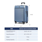 Platinum Elite Hardside Checked Luggage (Checked- Medium 25-Inch / Vintage Grey)