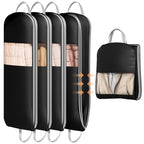 4 Pack 54" Garment Bags for Hanging Clothes (Black / 54" 4 Pack)