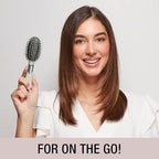 Velvet Touch oval cushion hair brush (Sage Green / 1 Count (Pack of 1))