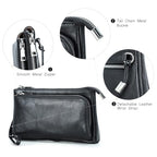 Electronic Organizer Zipper Bag Tech Kit (Vintage Black -【Fits Apple Accessories】- 2 / Electronic Storage Case - Sturdy Handmade)