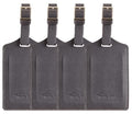 8 Pack Leather Luggage Tags for Suitcases Travel Tag (Deep Grey)
